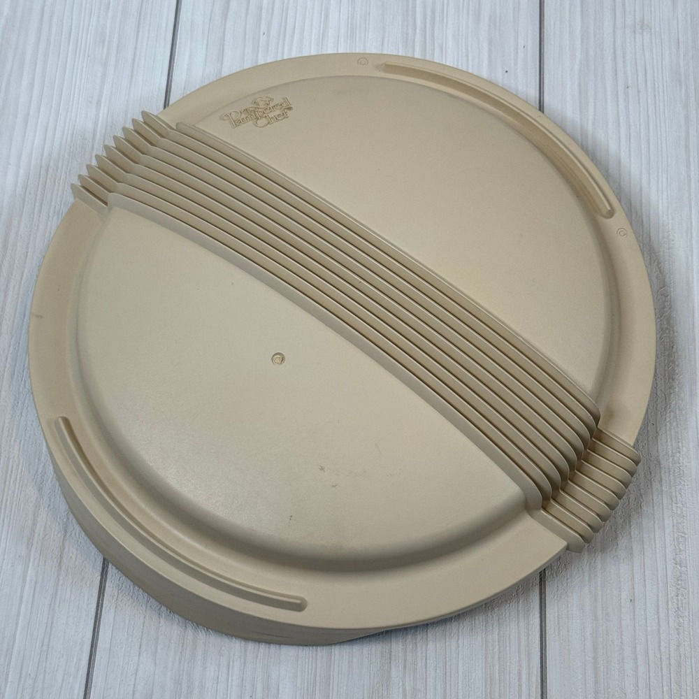 Pampered Chef Tan Round Deep Dish Baking Lid Cover 1391